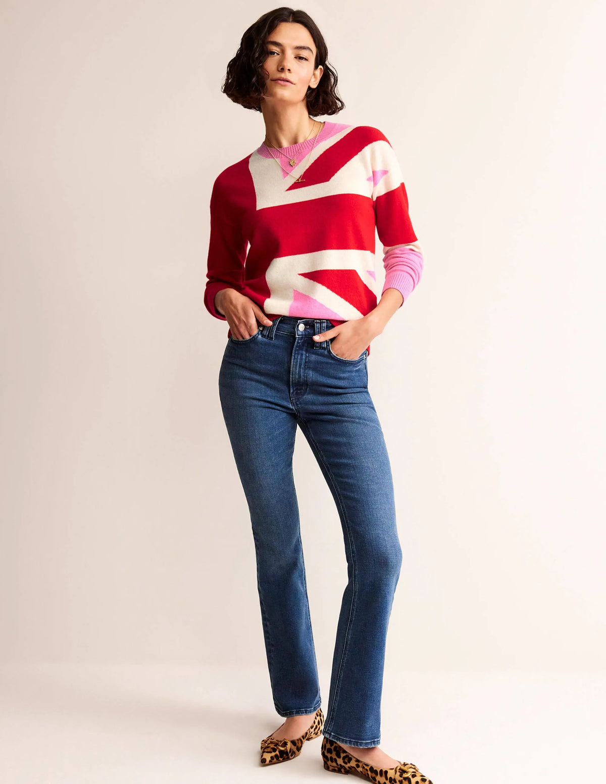 Lydia Cashmere Jumper-Cherry Blossom Melange
