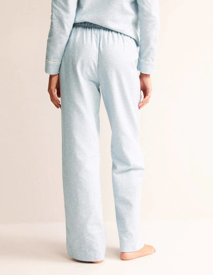 Brushed Cotton Pajama Pants-Surf, Spaced Dotty