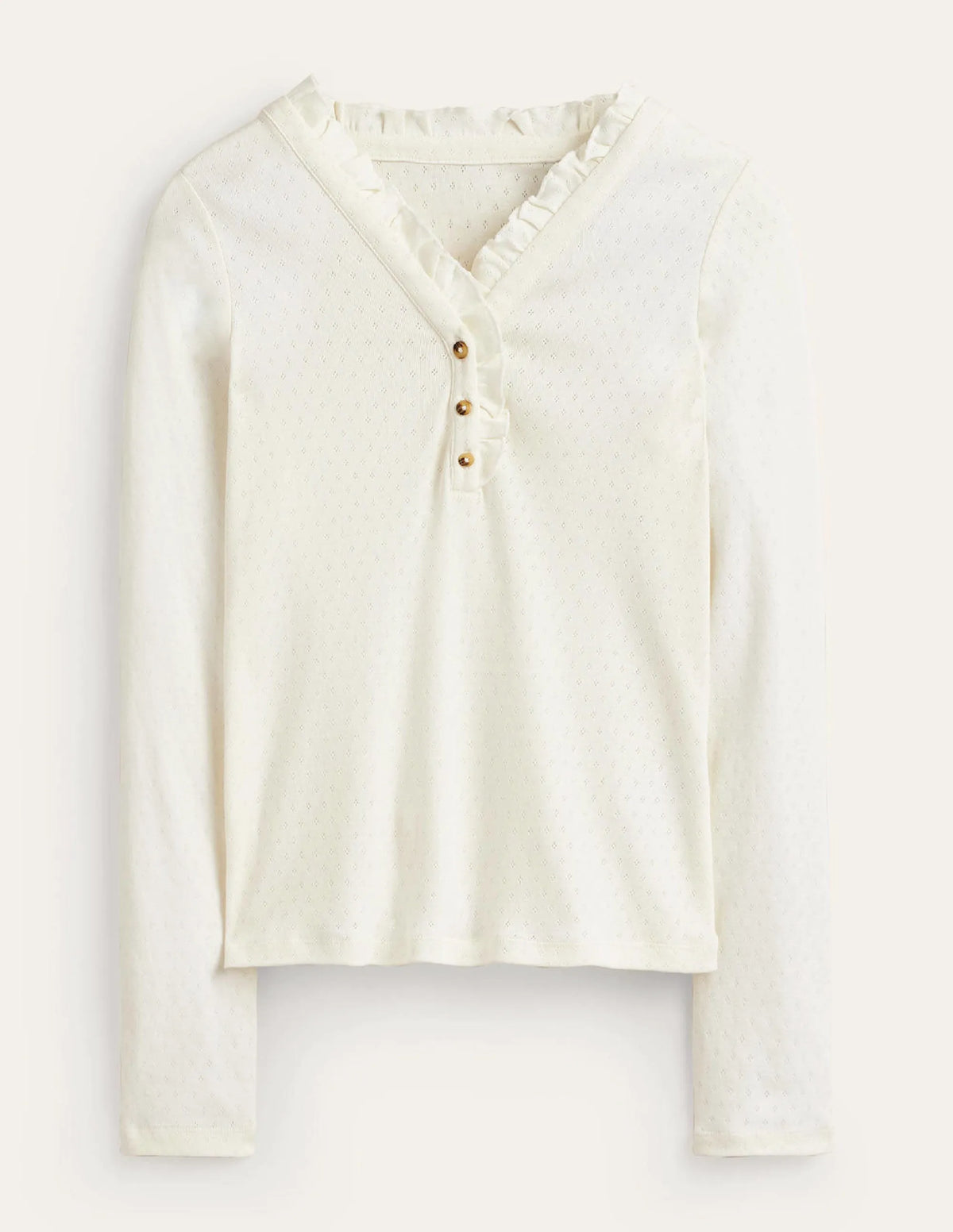 Henley Pajama Top-Ivory