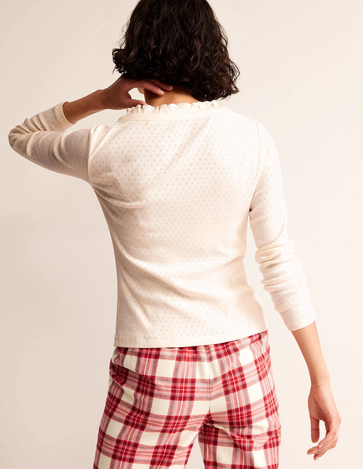 Henley Pajama Top-Ivory