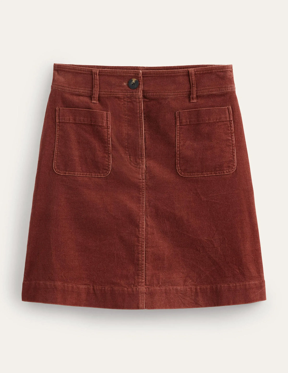 Estella Cord Skirt-Red Oak