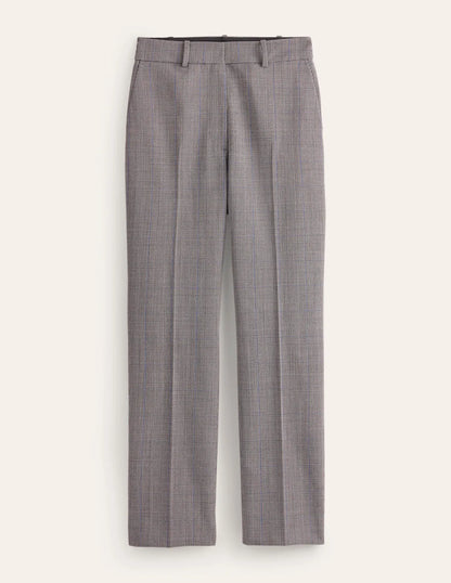 Kew Wool-Twill Pants-Ivory, Charcoal and Blue Pow