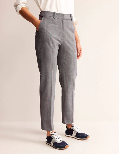 Kew Wool-Twill Pants-Ivory, Charcoal and Blue Pow