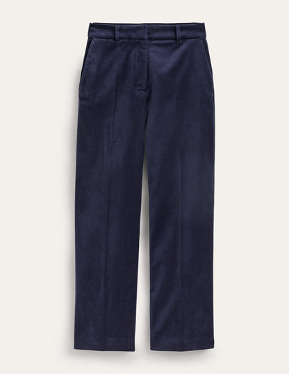 Kew Velvet Pants-Navy