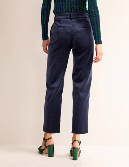 Kew Velvet Pants-Navy