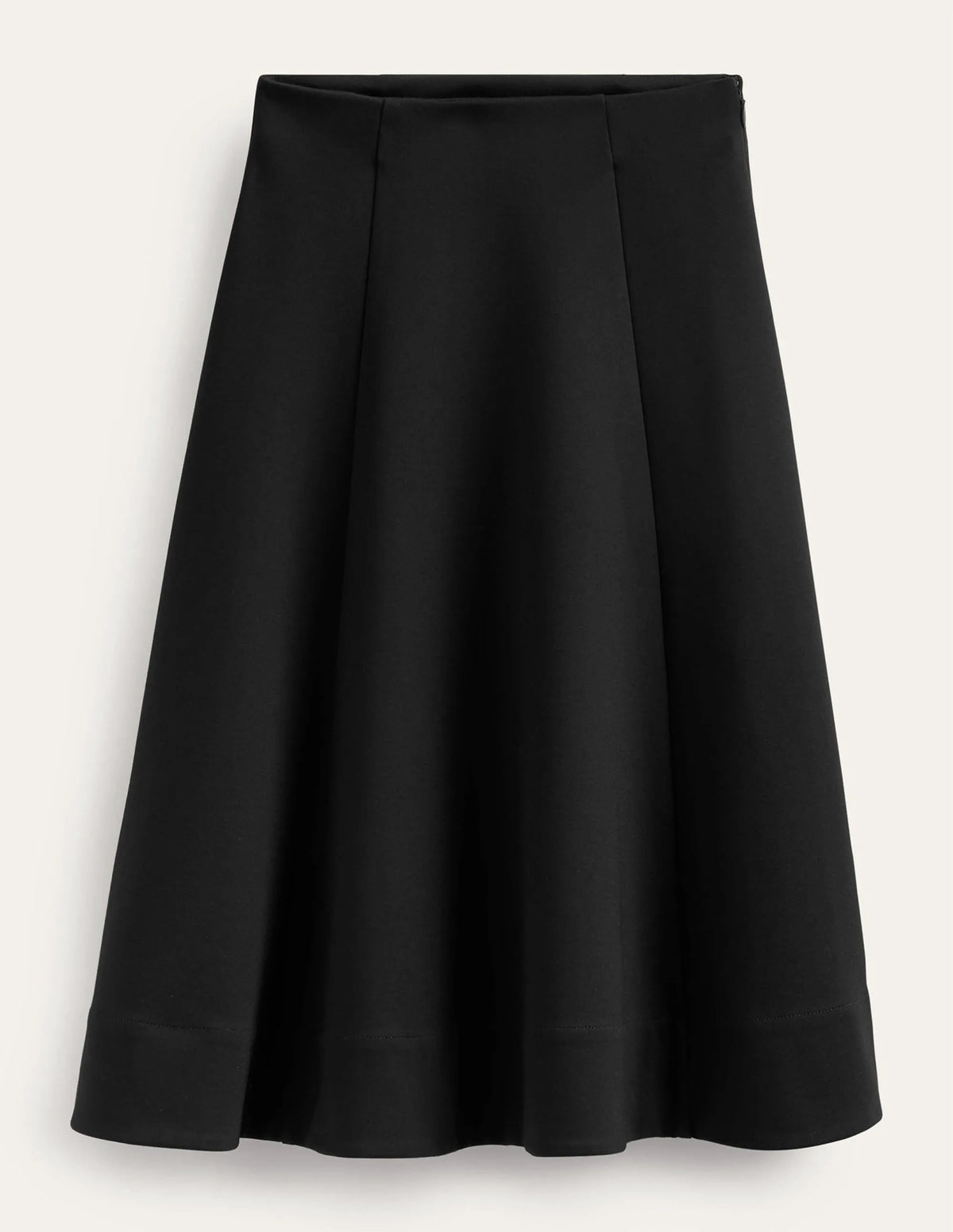 Flippy Jersey Midi Skirt-Black