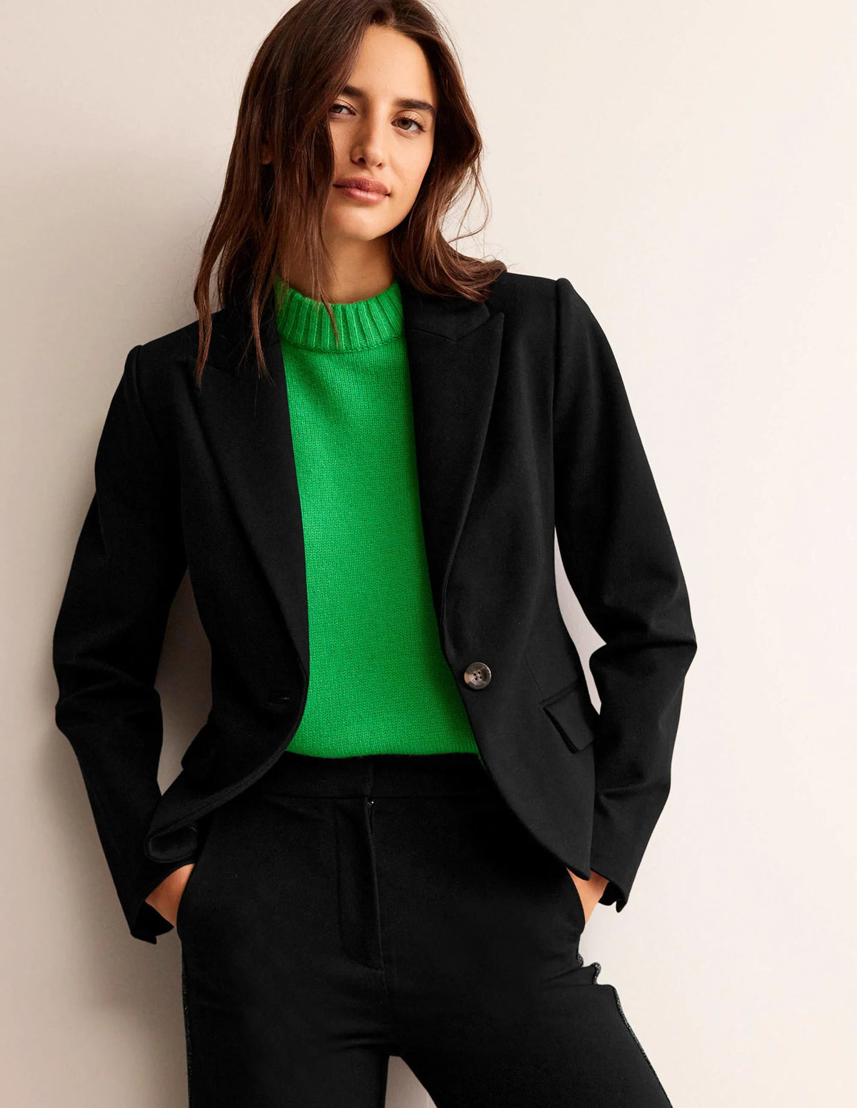 Canonbury Ponte Blazer-Black
