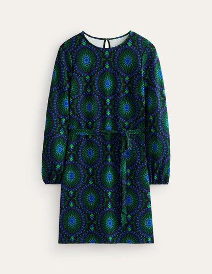 Violet Ponte Shift Dress-Black, Artizian Geo