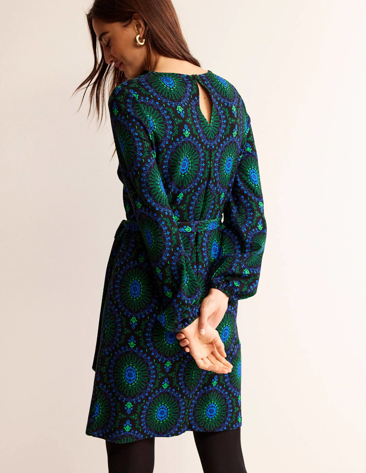 Violet Ponte Shift Dress-Black, Artizian Geo