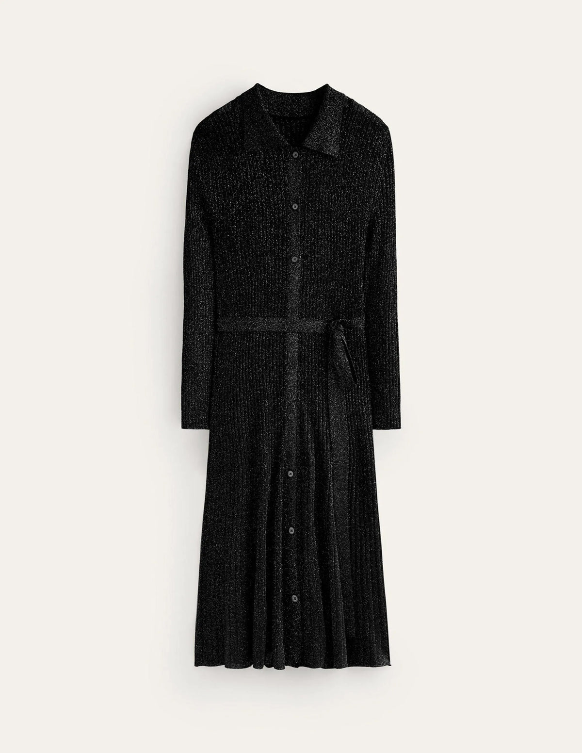 Faye Sparkle Knitted Dress-Black