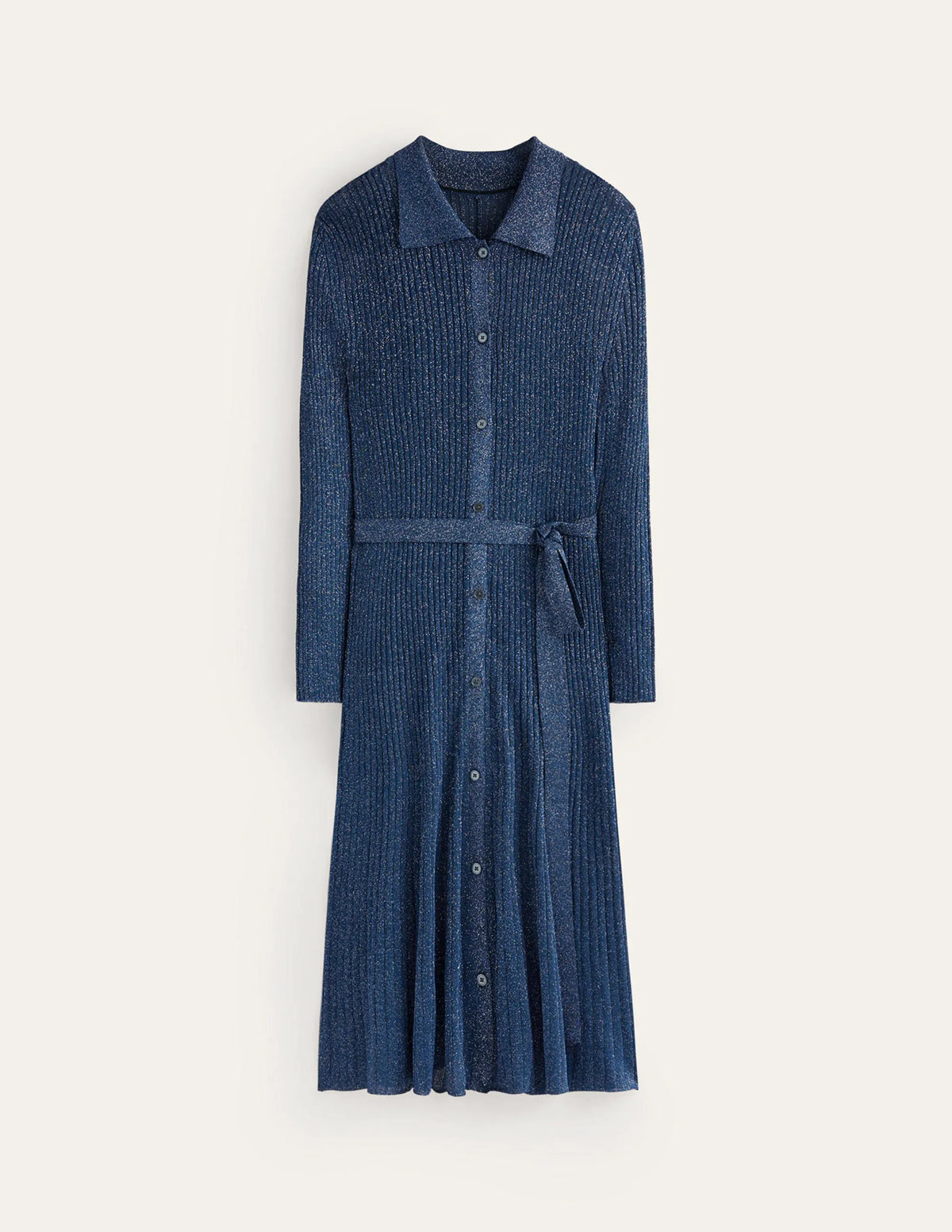Faye Sparkle Knitted Dress-Atlantic Blue