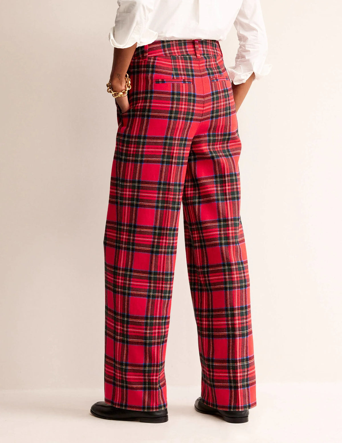 Westbourne Check Pants-Red Tartan Check
