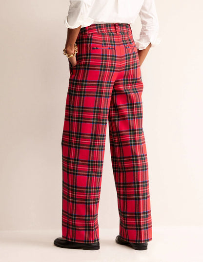 Westbourne Check Pants-Red Tartan Check