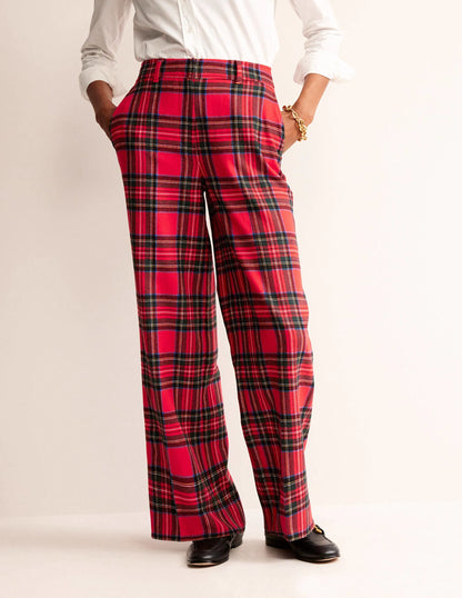Westbourne Check Pants-Red Tartan Check