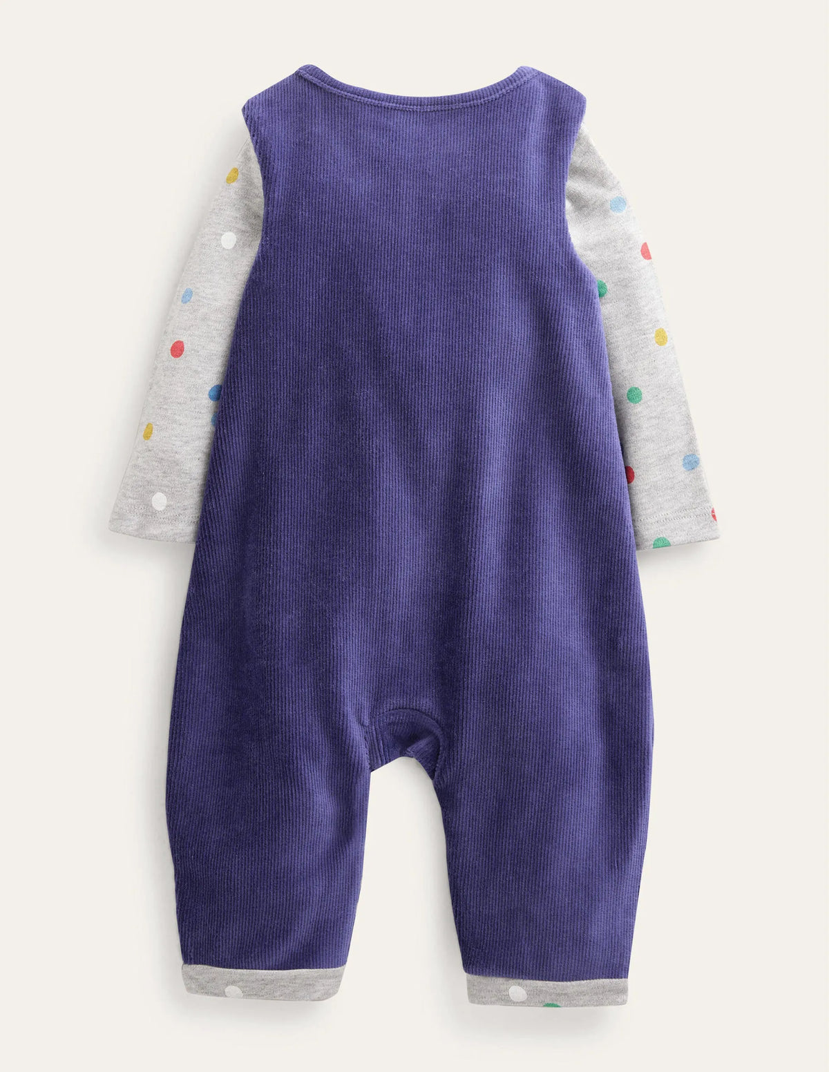 Jersey Cord Dungaree Set-Starboard Blue
