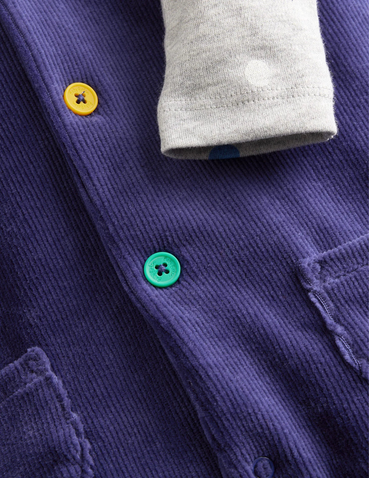 Jersey Cord Dungaree Set-Starboard Blue