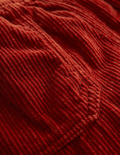 Pull-on Cord Pants-Roasted Chestnut