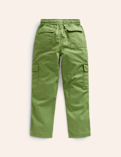 Pull-on Cargo Pants-Leaf Green