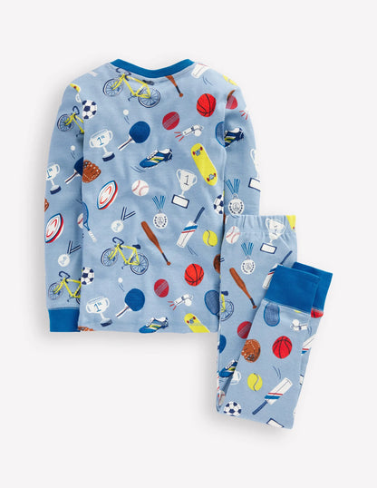 Snug Glow-in-the-dark Pajamas-Blue Sport