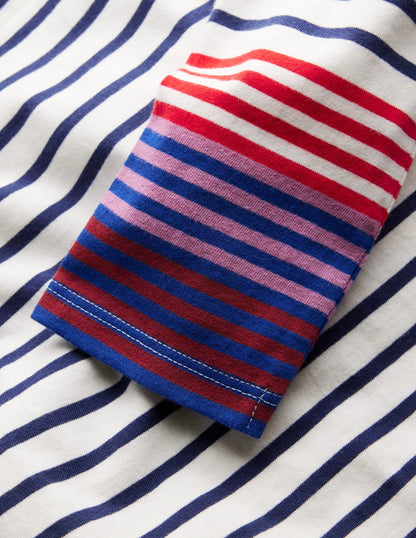 Ella Breton-Navy/ Pink Cuff