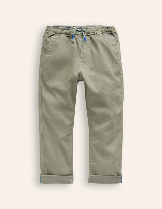 Relaxed Slim Pull-on Pants-Pottery Green