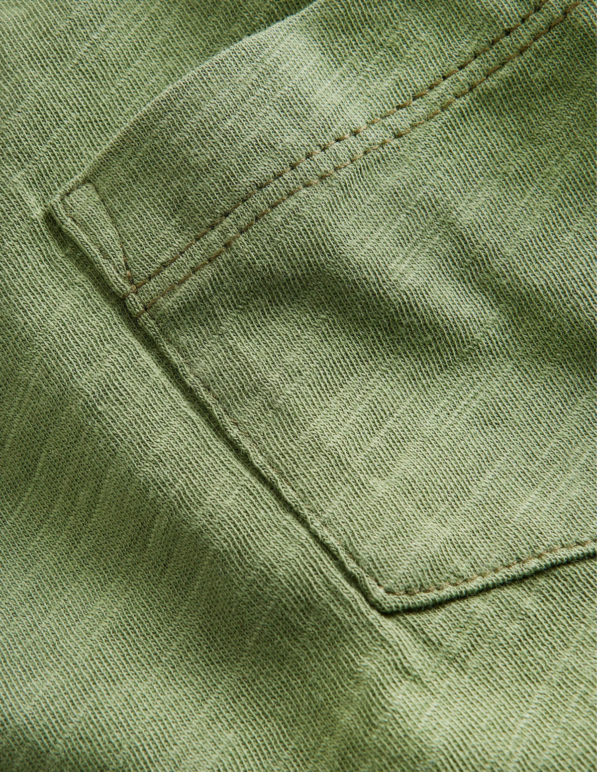 Long-sleeved Washed T-shirt-Safari Green