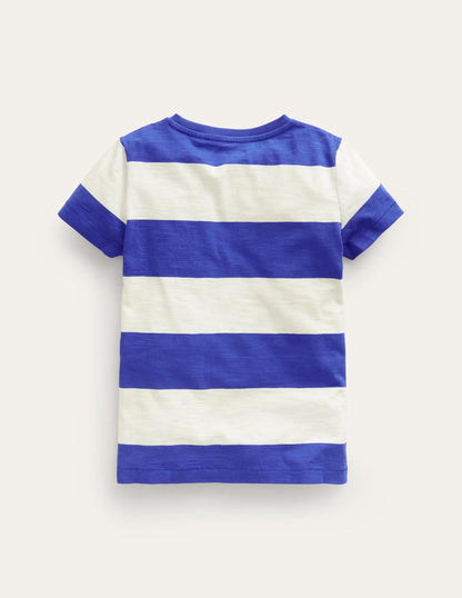 Washed Slub T-shirt-Wisteria Blue/Ivory