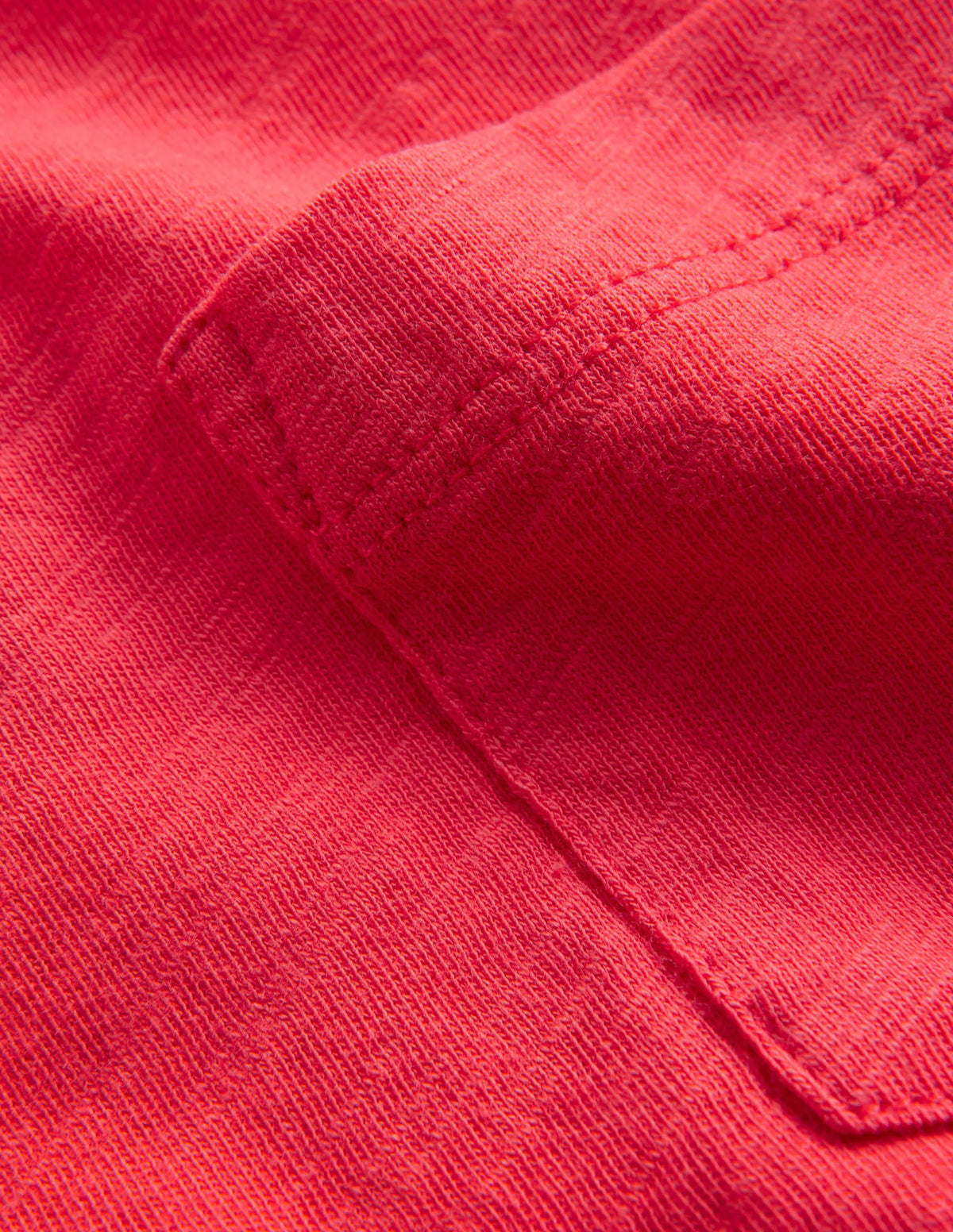 Washed Slub T-shirt-Jam Red