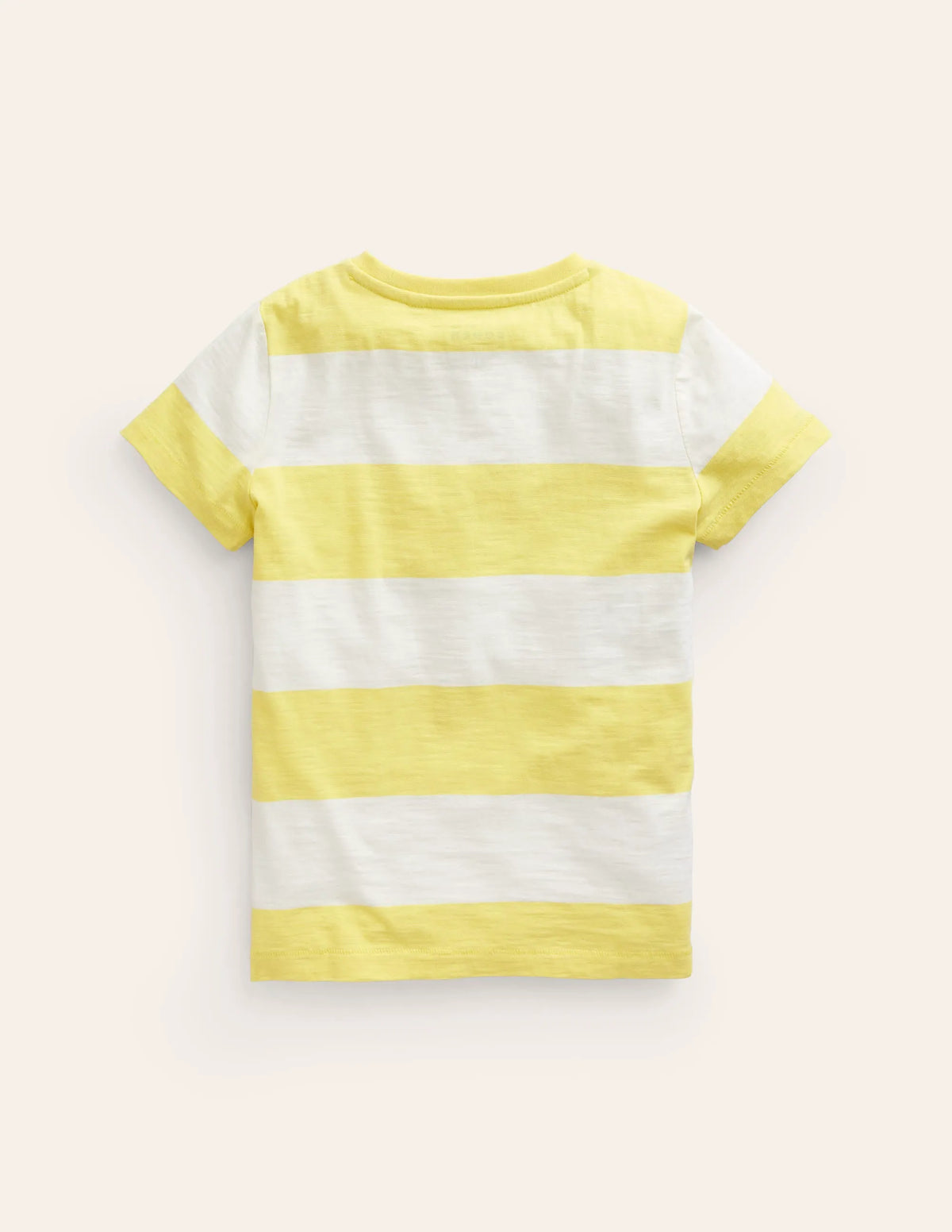 Washed Slub T-shirt-Lemon Yellow/Ivory