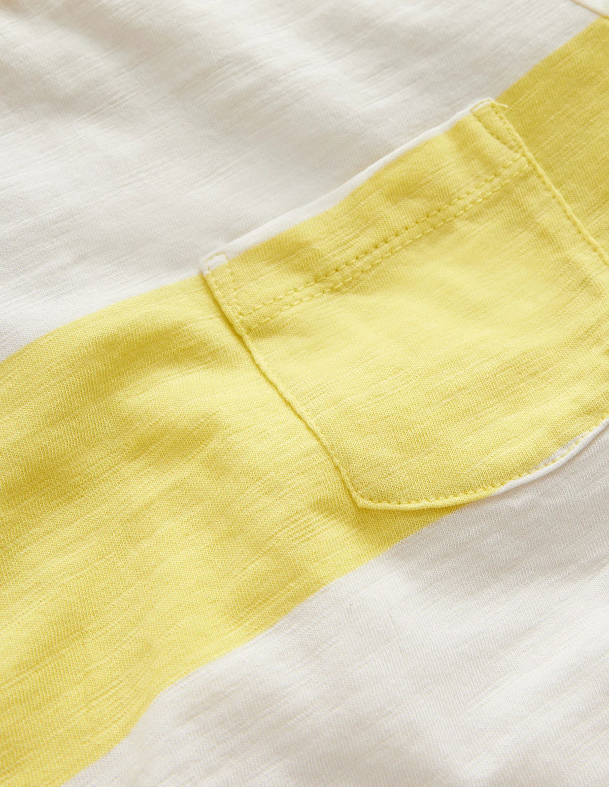 Washed Slub T-shirt-Lemon Yellow/Ivory