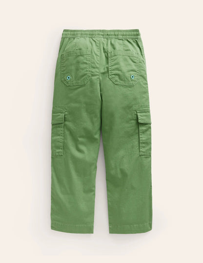 Pull-On Cargo Trouser-Safari Green