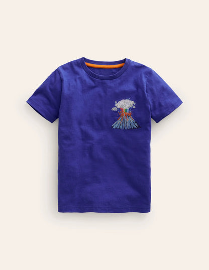 Superstitch Logo T-Shirt-Blue Heron Volcano