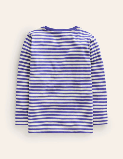 Long Sleeve Stitch T-shirt-Soft Starboard/Ivory Chick