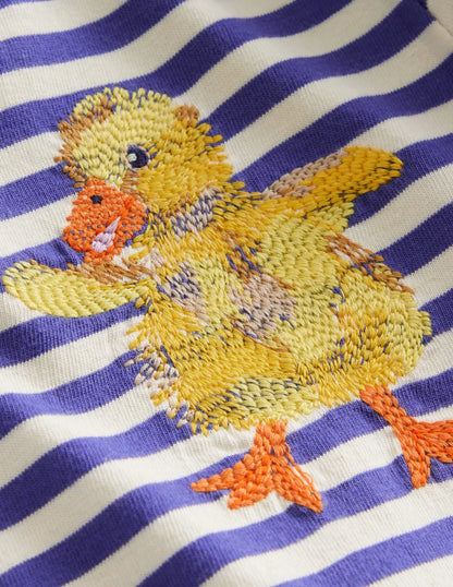 Long Sleeve Stitch T-shirt-Soft Starboard/Ivory Chick