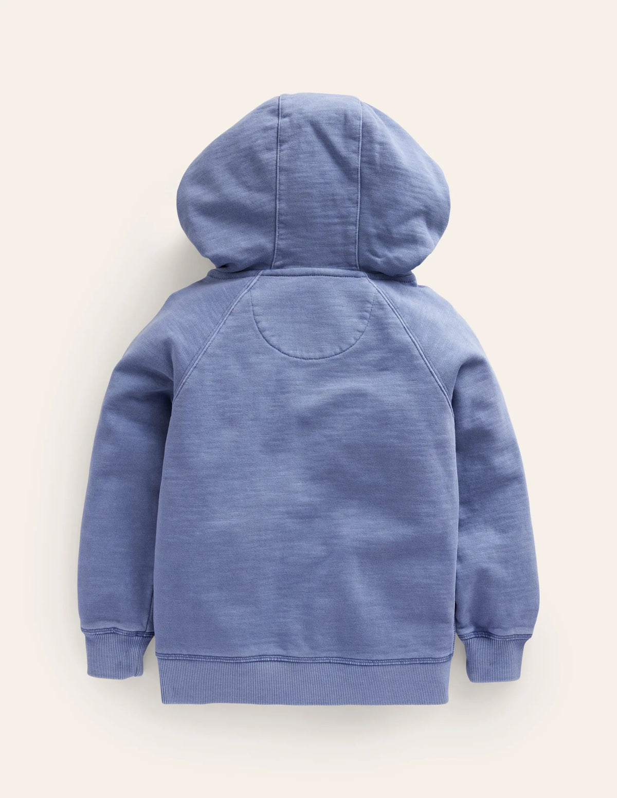 Garment Dye Zip-Through Hoodie-Dusty Blue