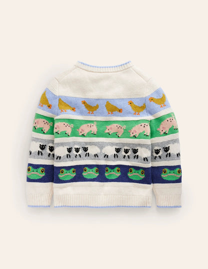 All Over Fair Isle Jumper-Easter Farm Animals