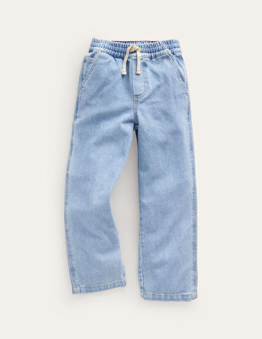 Pull-on Denim Pants-Light Wash
