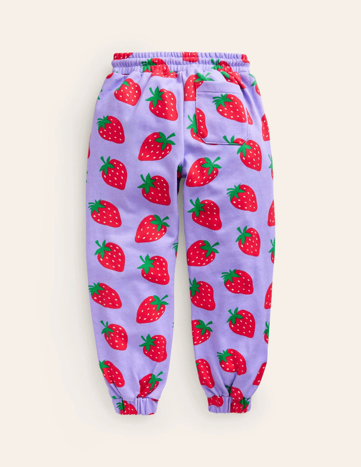 Printed Cosy Sweatpants-Parma Violet Strawberries