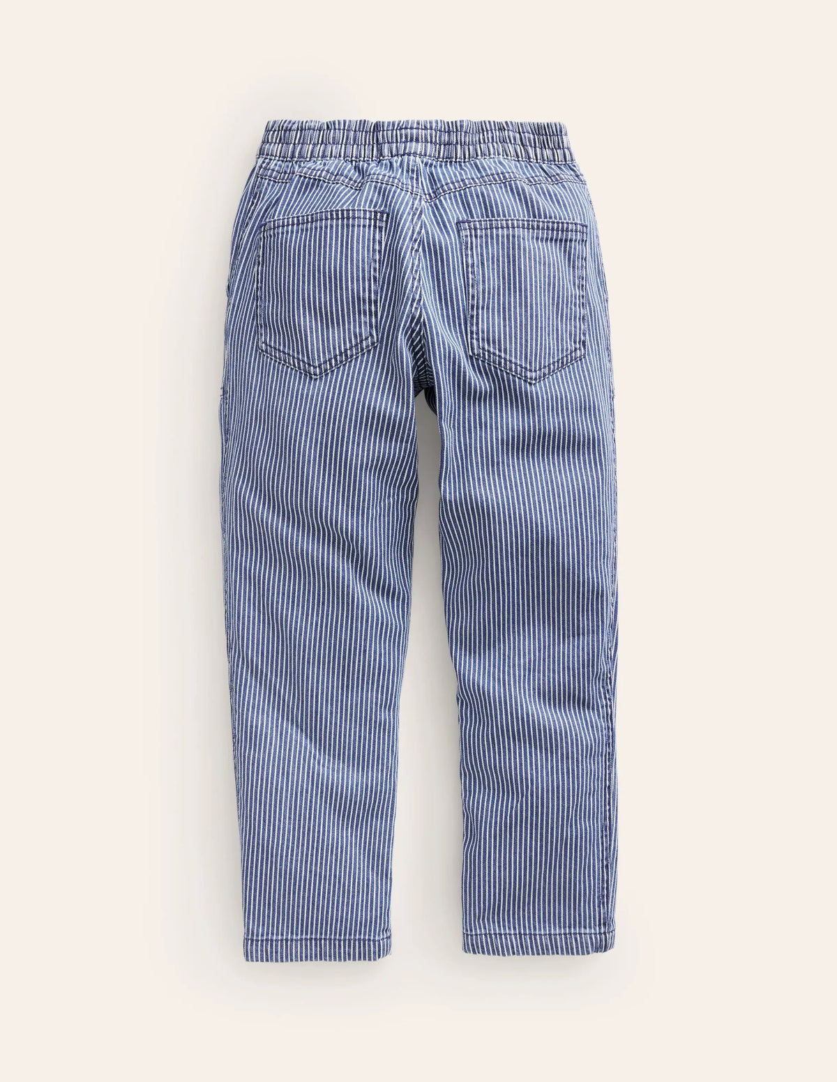 Ticking Pull On Pants-Medieval Blue Ticking Stripe