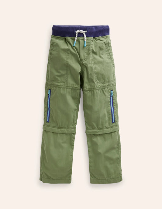Zip-off Techno Pants-Safari Green