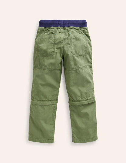 Zip-off Techno Pants-Safari Green