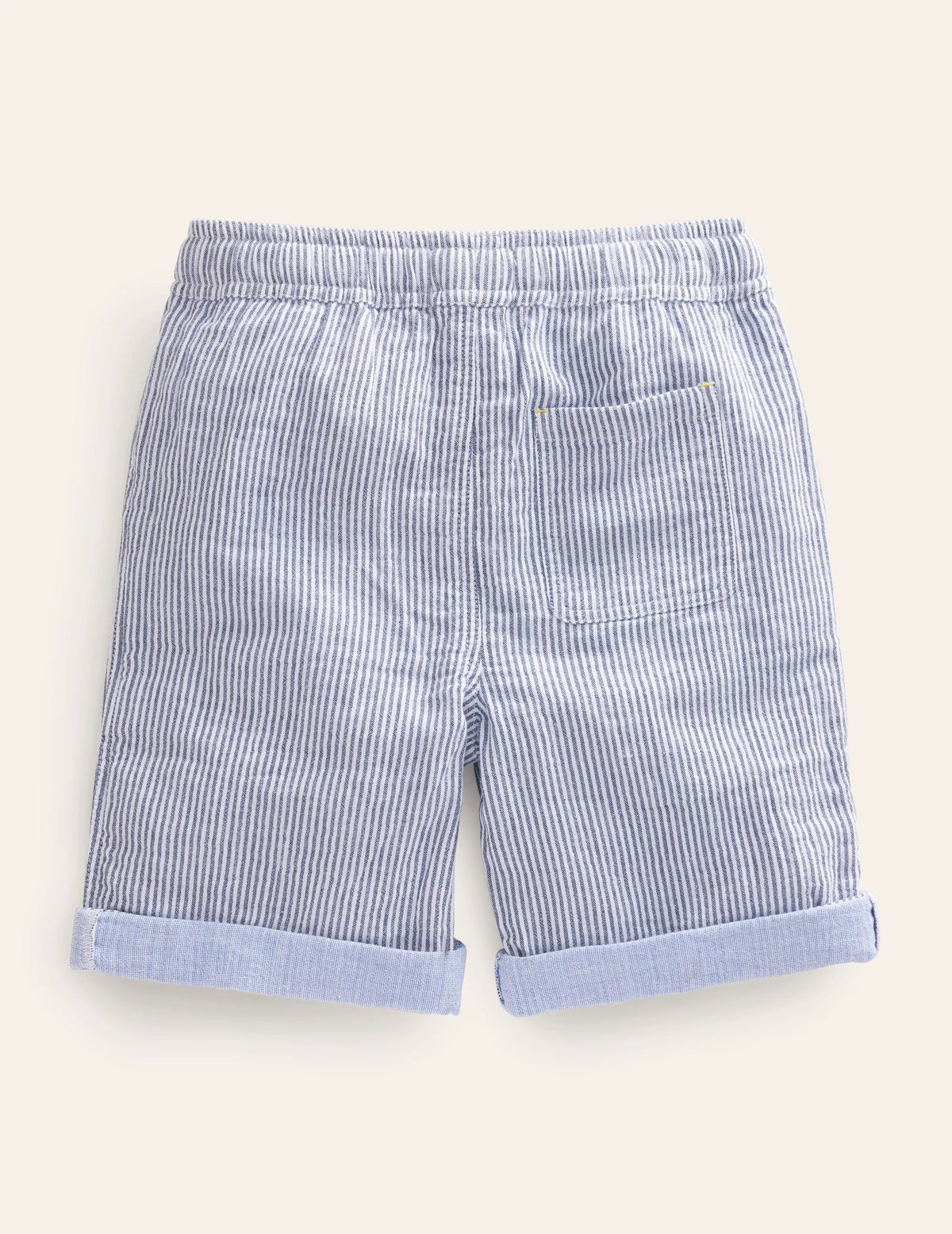 Drawstring Vacation Shorts-College Navy Ticking