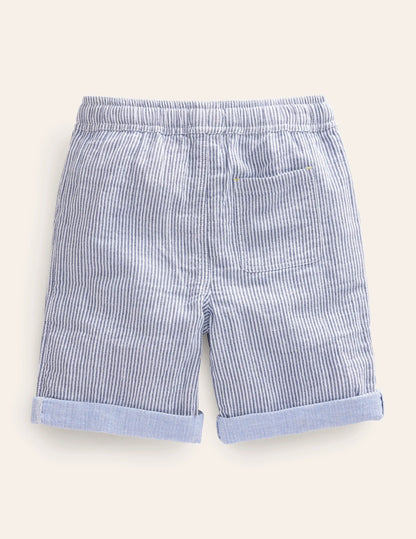 Drawstring Vacation Shorts-College Navy Ticking