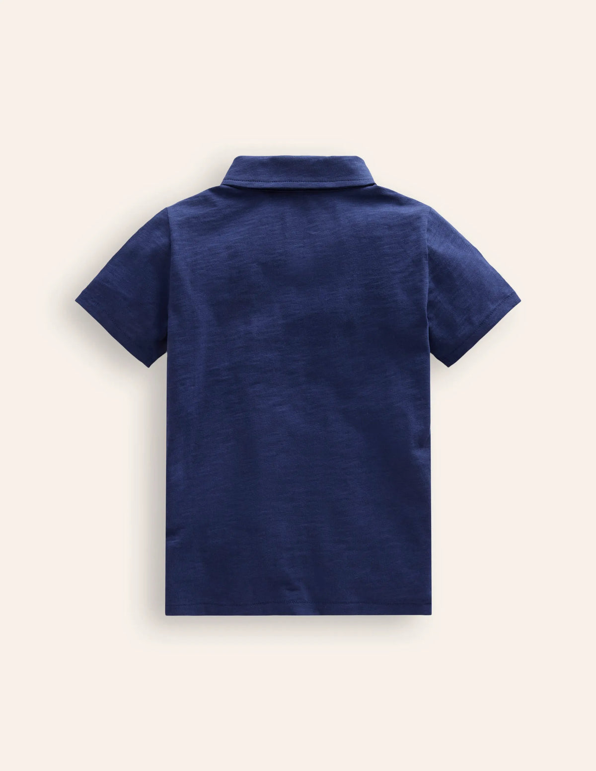 Slub Polo Shirt-College Navy