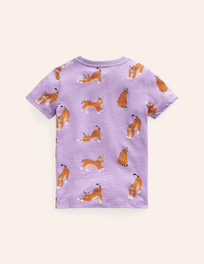 All-over Printed T-Shirt-Parma Violet Lynx