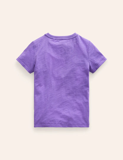 Washed Slub T-shirt-Crocus Purple