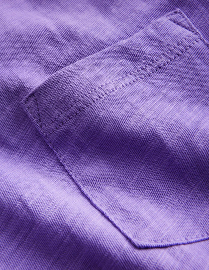 Washed Slub T-shirt-Crocus Purple