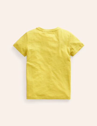 Washed Slub T-shirt-Zest Yellow