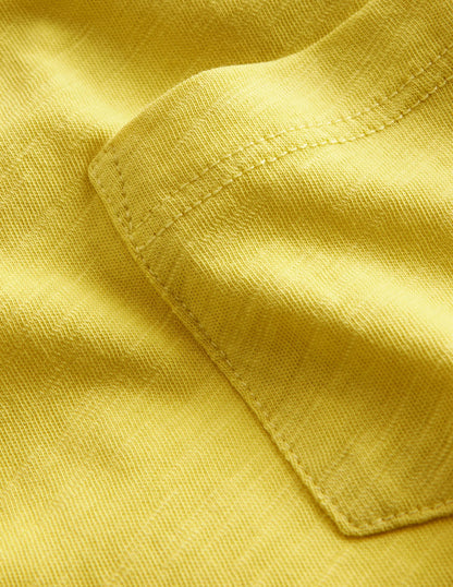 Washed Slub T-shirt-Zest Yellow