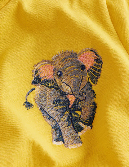 Superstitch Logo T-Shirt-Zest Yellow Elephant